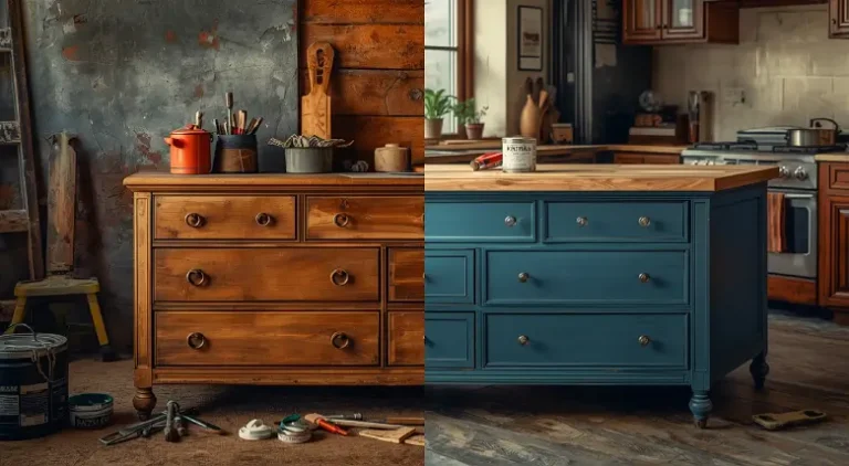 Repurposing Furniture for Storage Before & After Transformations